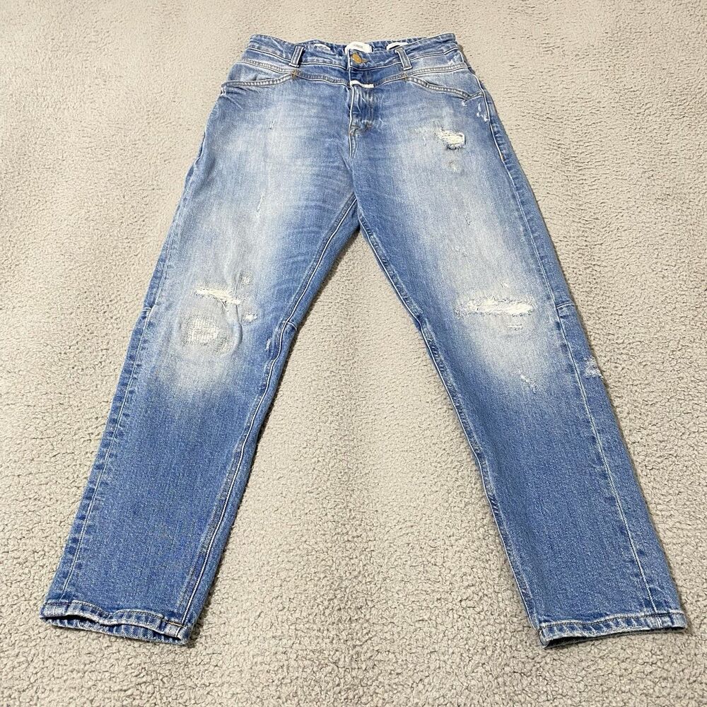 Closed X-Lent Jeans Womens 26 (27x27) Blue Boyfriend Tapered Leg Relaxed Cropped